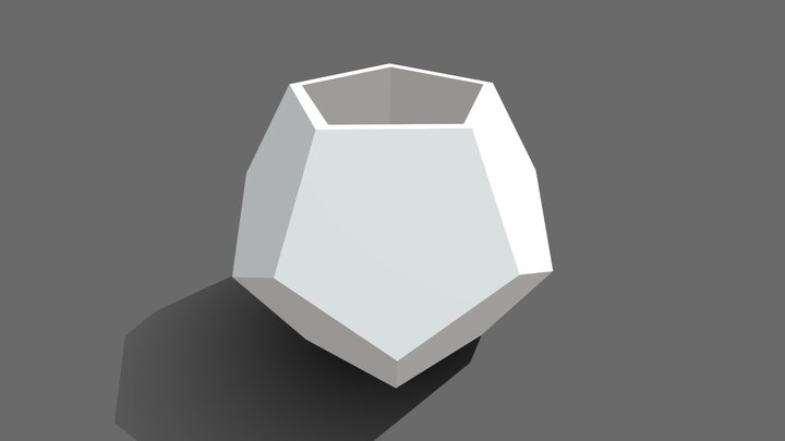 2" Hollow Dodecahedron 3D Model