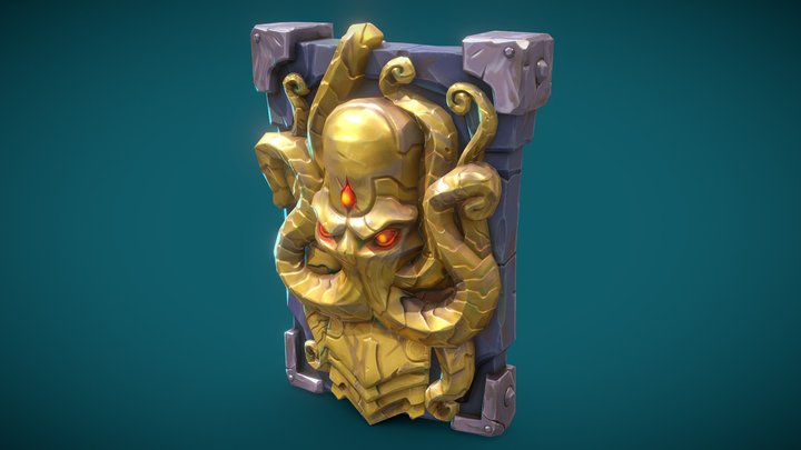 Stylized shield (Ruined king fan art) 3D Model