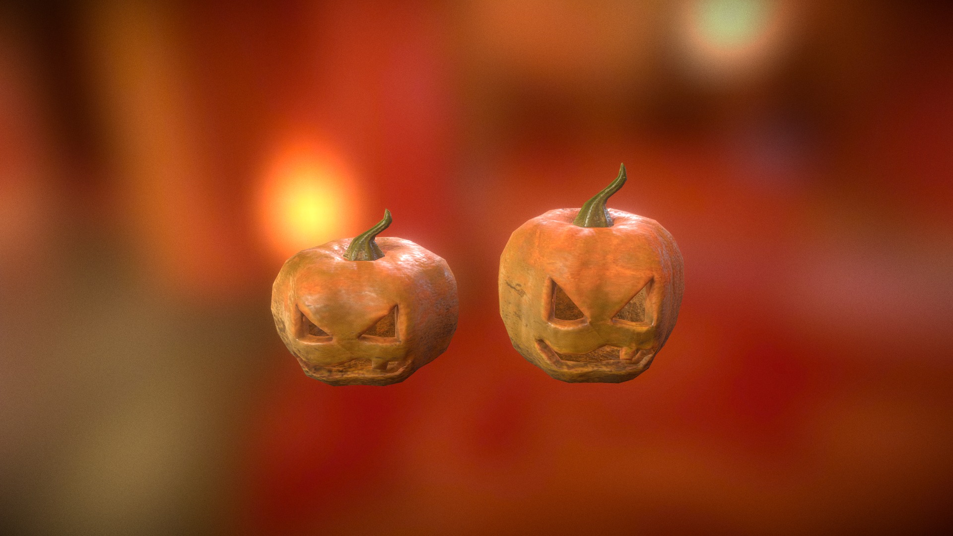 3D model pumpkin - This is a 3D model of the pumpkin. The 3D model is about two fruits with stems.