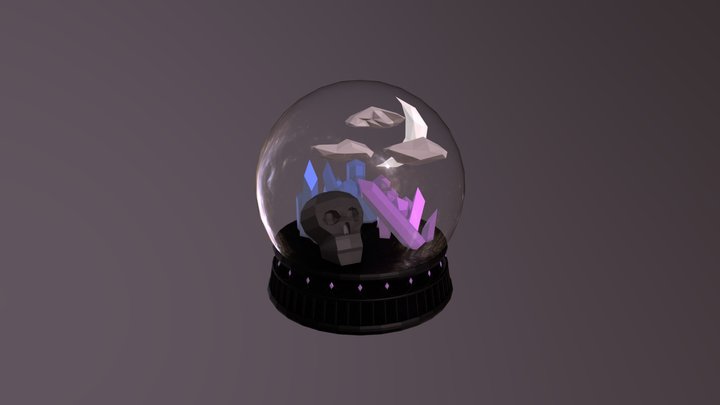 Skull Snowglobe 3D Model
