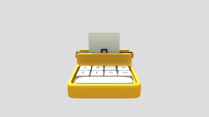 Typewriter Toon Model 3D Model