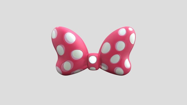 Minnie Mouse's Polka Dot Bow 3D Model
