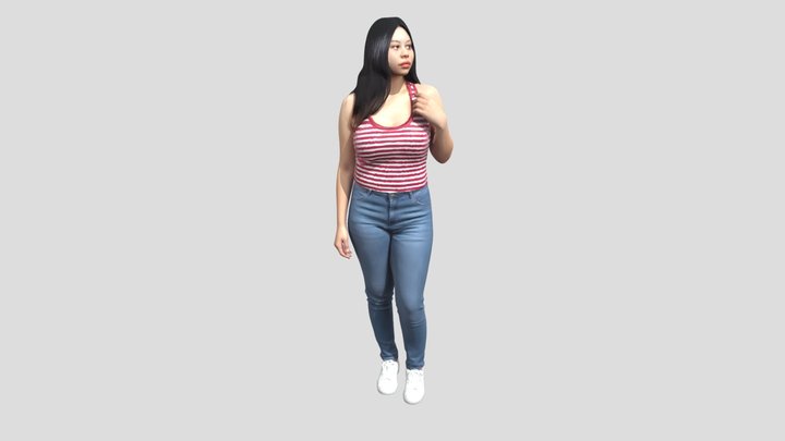 Stripes And Denim Portrait – Modello 3D gratuito STL