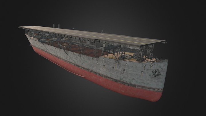 USS Langley 3D Model