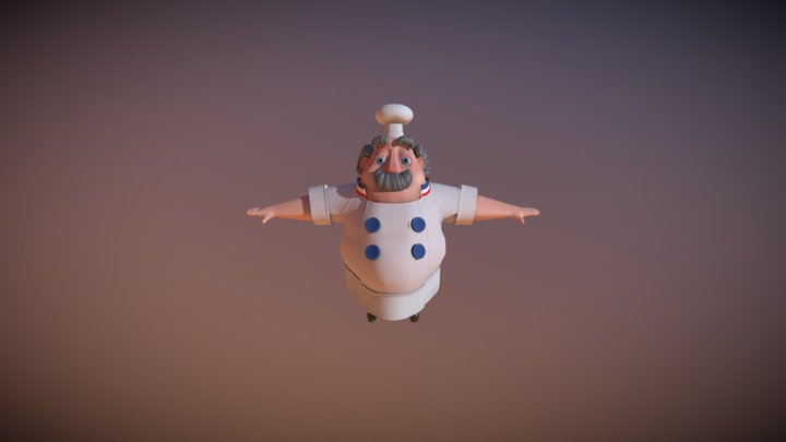 3D Character-Guimauve the Baker 3D Model