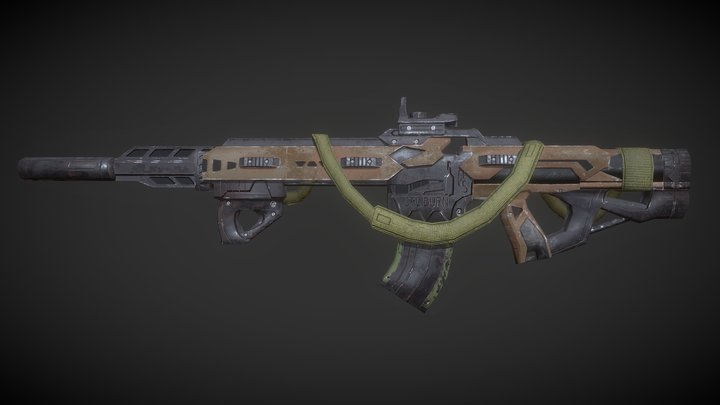 Nerf rifle fanart 3D Model