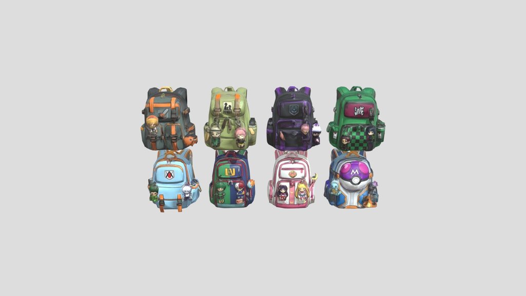 Chibi Anime Backpack Collection low