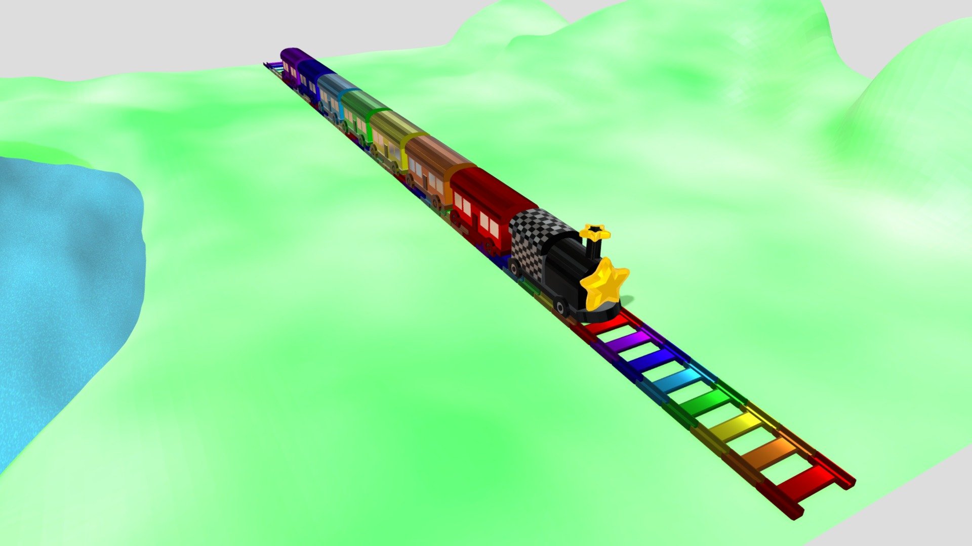 3December Day 7: Colorful Train Set on Pasture