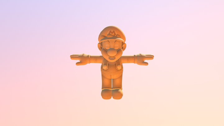 Super Mario Odyssey - Gold Mario 3D Model