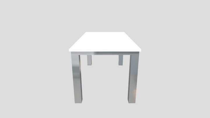 Iron desk for office 3D Model