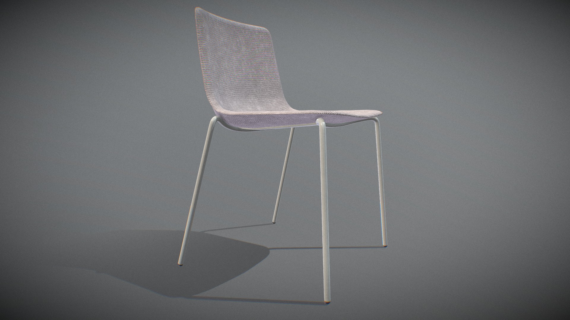 3D model Pato 4 Leg-Chair Model-4202 Steel Painted - This is a 3D model of the Pato 4 Leg-Chair Model-4202 Steel Painted. The 3D model is about a chair on a grey background.
