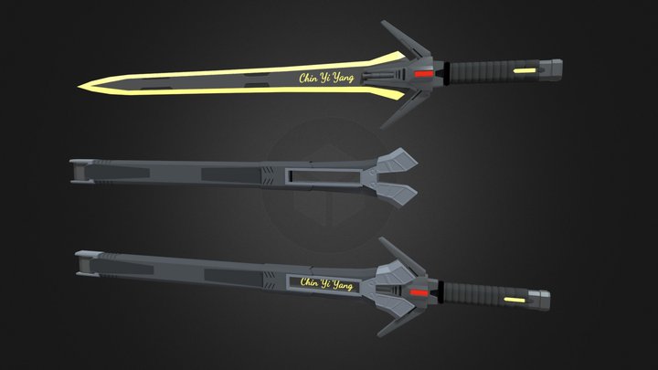 Sci-Fi Energy Sword 3D Model