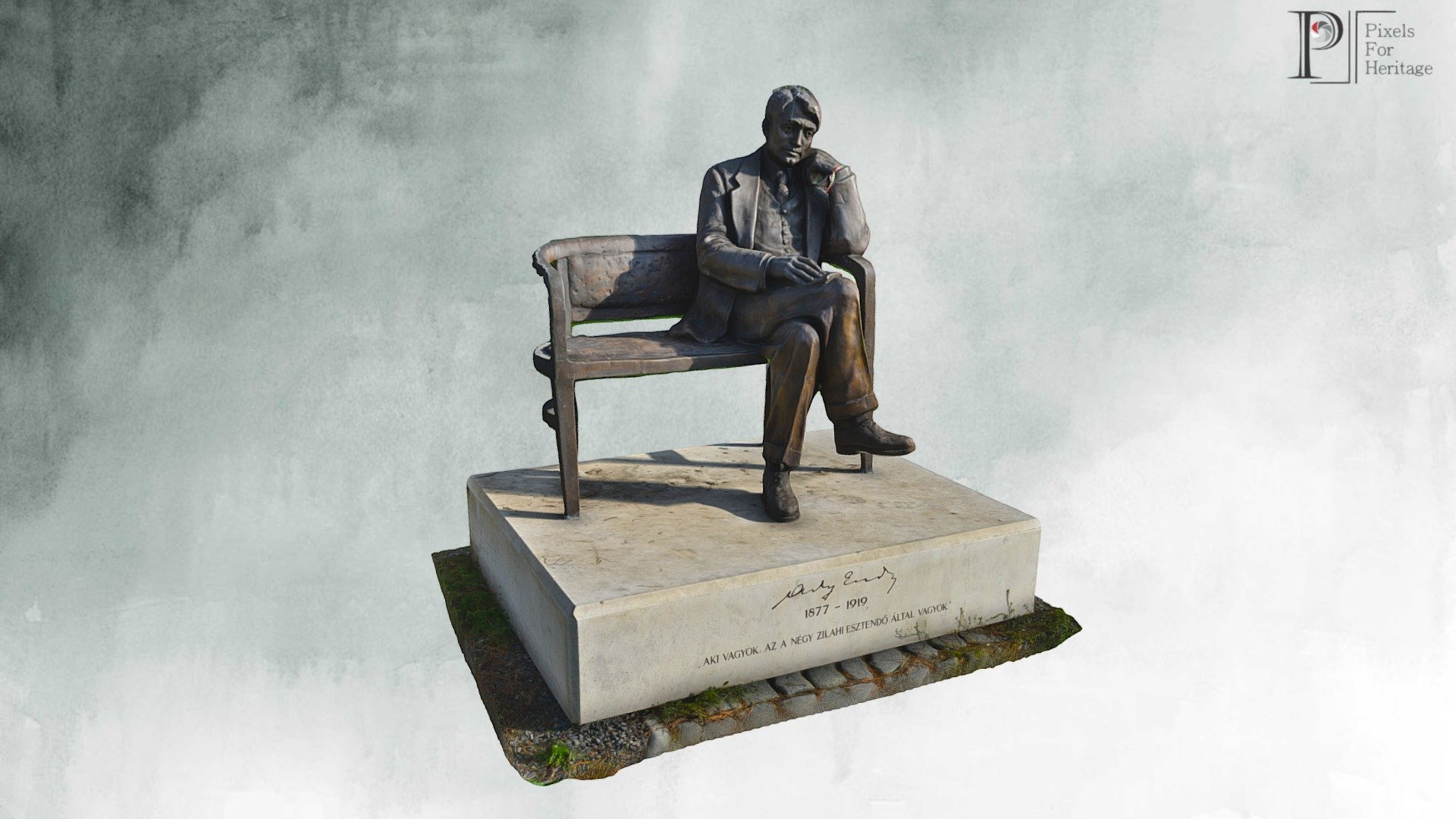 The statue of Ady Endre (Zalău, Sălaj County)