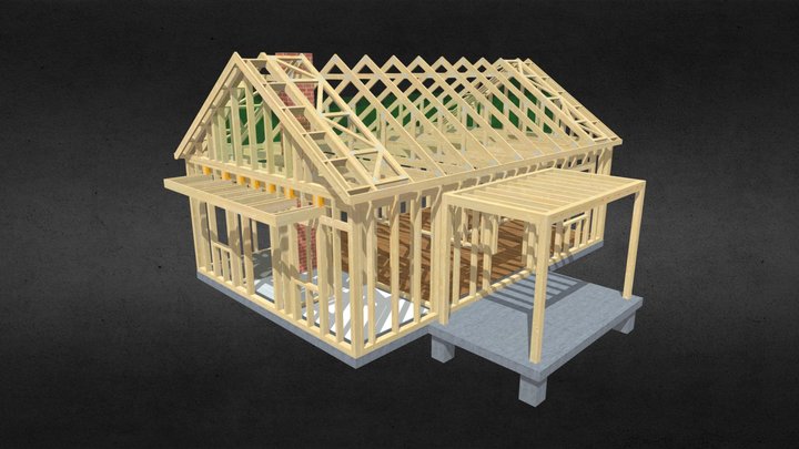 Wooden frame construction - house #6825