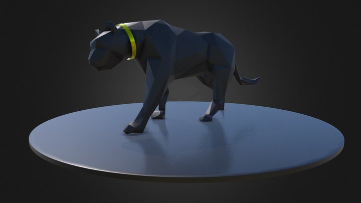 Low-poly panther 3D Model