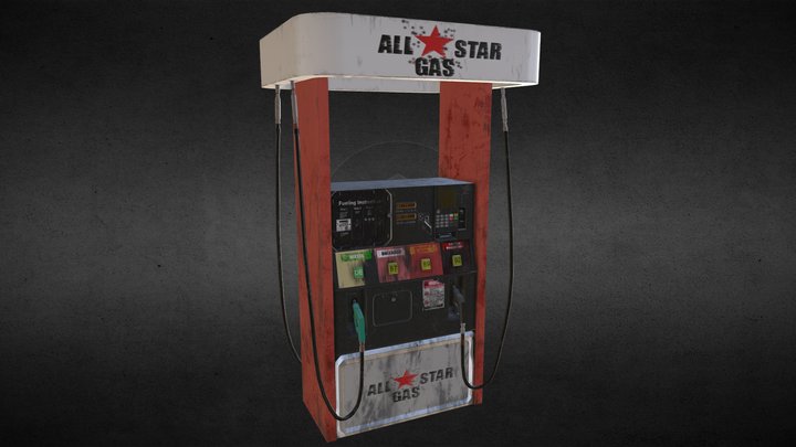 Gas Station Pump 3D Model