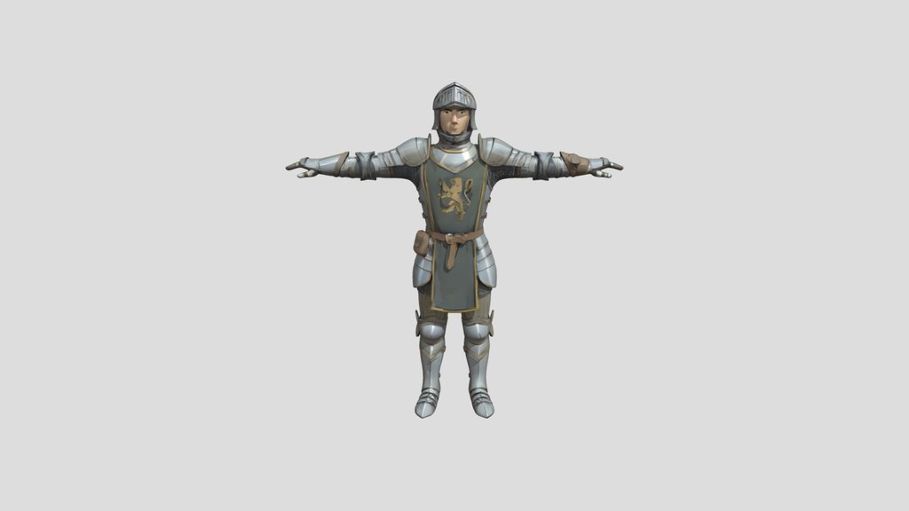 A armored knight figure