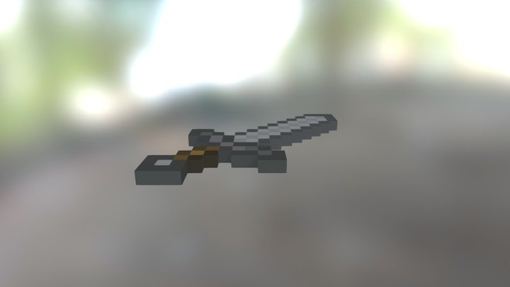Minecraft Stone Sword 3D Model