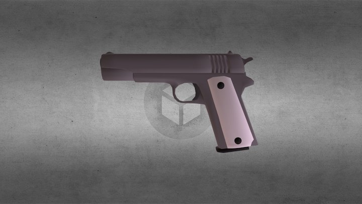 Very Simple Low-Poly 1911 3D Model