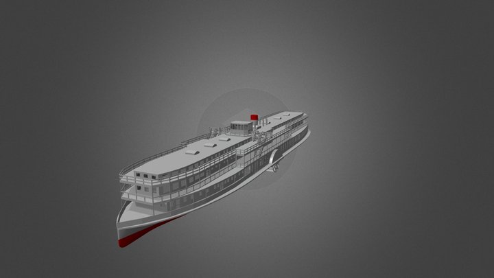 Пароход "Володарский" 3D Model