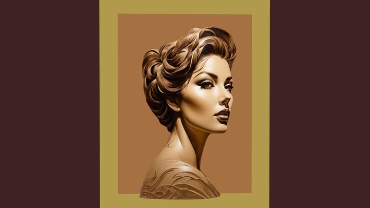 Girl Face 005 Photo - Frame 001 – Gratis 3D-model STL