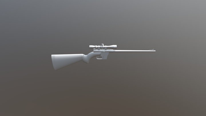 low poly Henry Survival Rifle (not textured) 3D Model