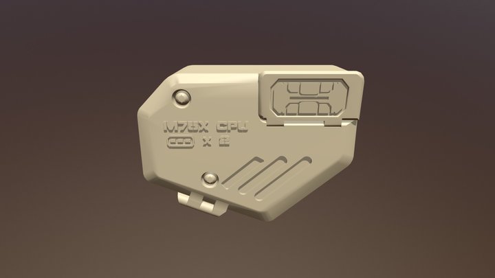 Ballistic CPU for scifi rifle 3D Model