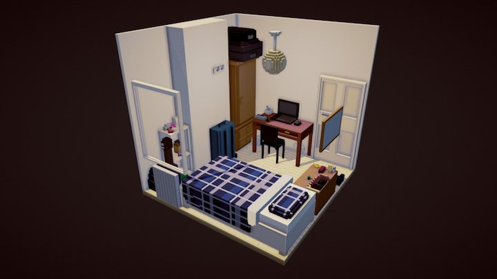 Replica of my cozy room 3D Model