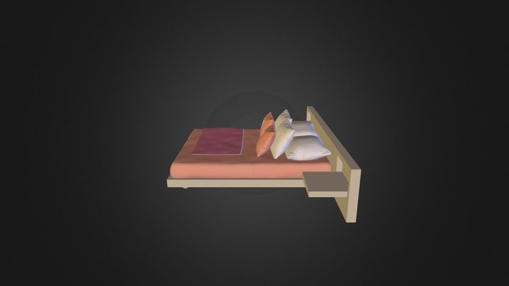 diseño cama mimalista 3D Model