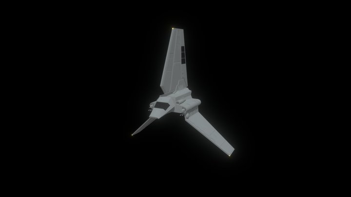 Vader's Lambda Class Shuttle (Rigged) 3D Model