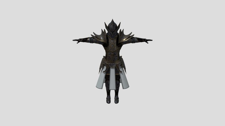 Knight T-Pose 3D Model