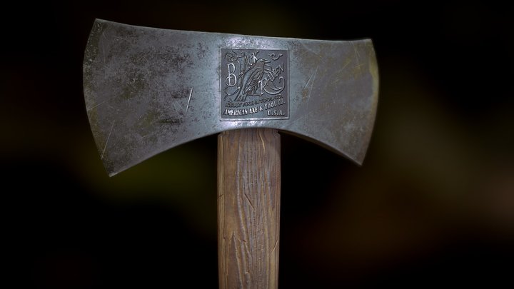 Black Raven Log Splitter Axe – Modello 3D gratuito STL
