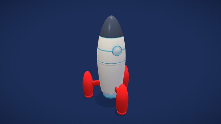 Toy Rocket 3D Model