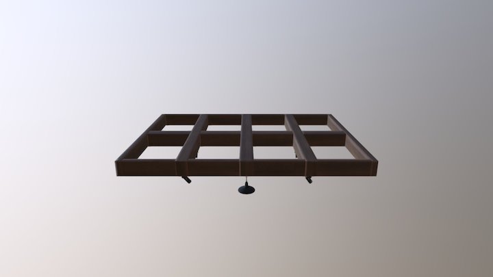 Celling Beams with Lamps 3D Model