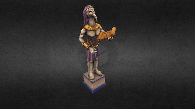 Thoth Statue 3D Model