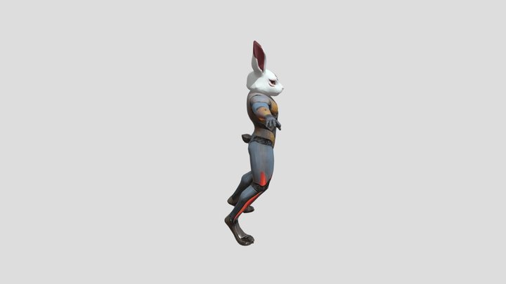 Rabbit Cypher - Game Ready Cyberpunk Character