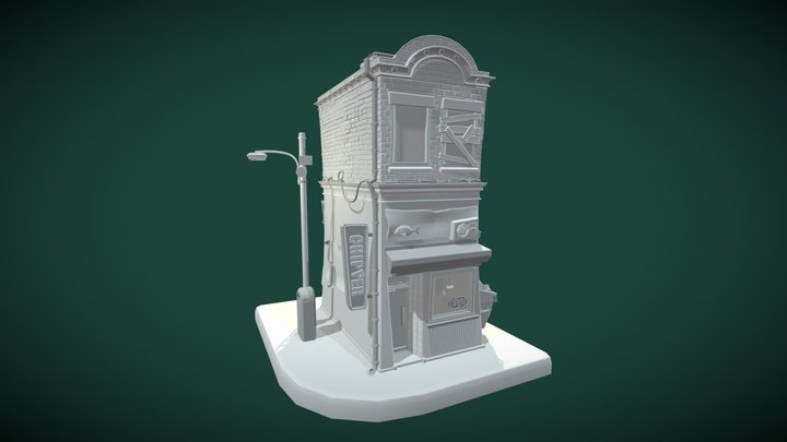 Chipper Model - Takeaway Fish and Chips Shop 3D Model