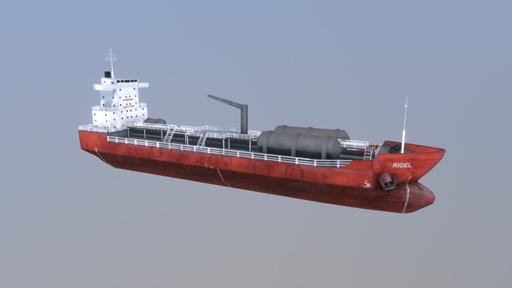 Chemical Tanker Ship 3D Model