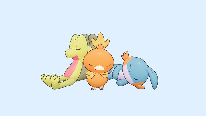 Mudkip, Turtwig, and Cyndaquil by Creative Baldur (me) [OC] : r