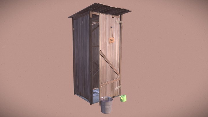 Outdoor toilet / latrine /Wc 3D Model