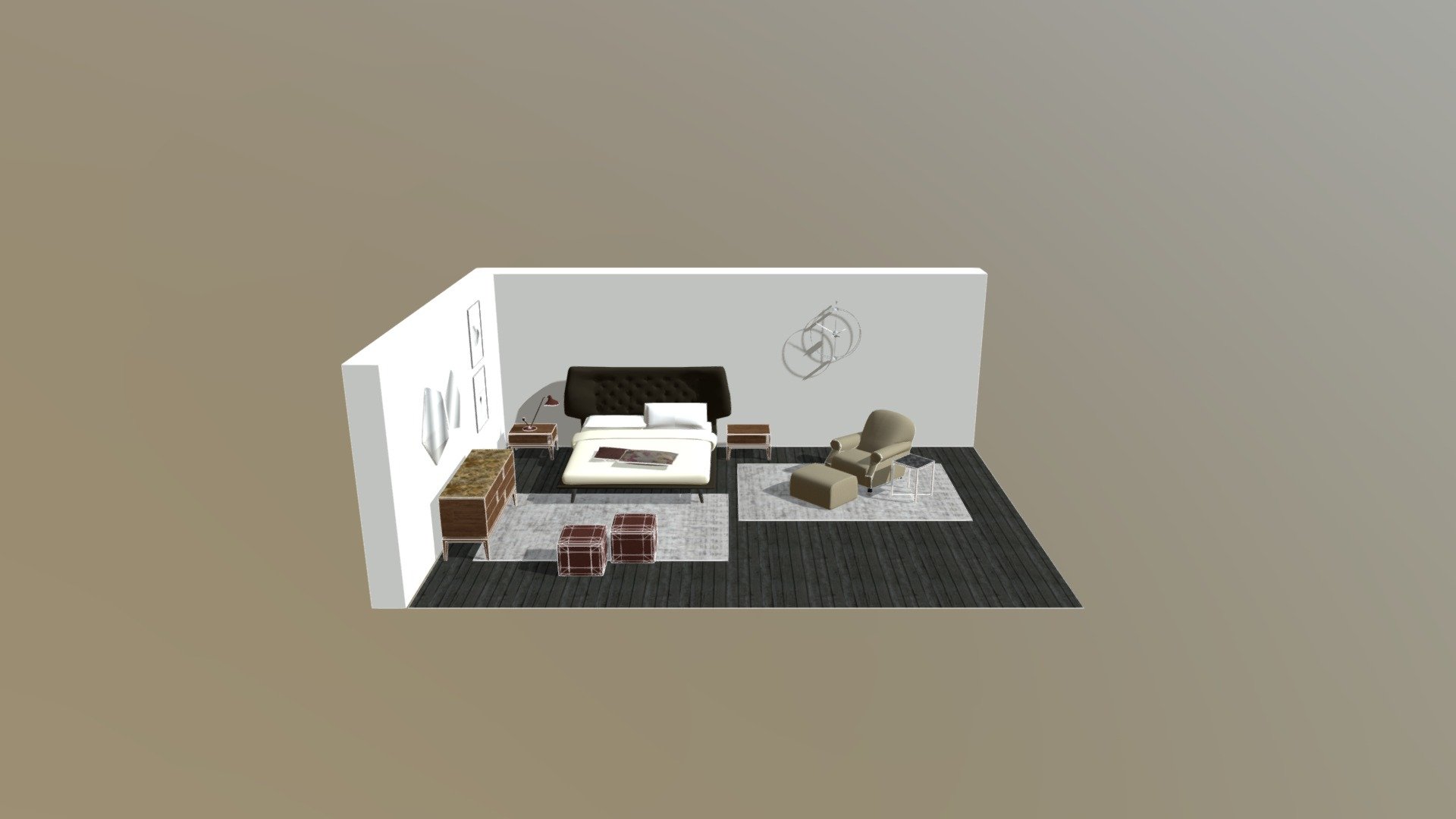 bedroom - 3D model by arif694773 [159c0ee] - Sketchfab