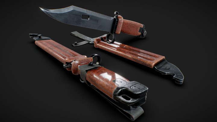 🔪 6X4 Bayonet AKM AK-74 🔪 3D Model