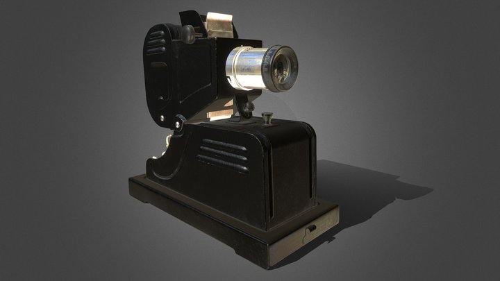 FGK-49 USSR School Diafilm Projector 3D Model