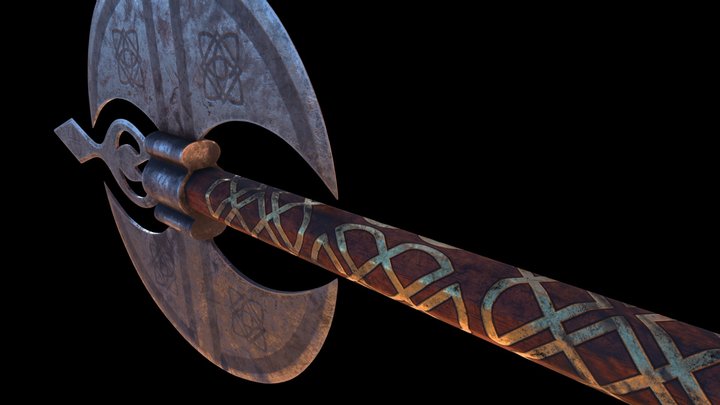 Double Bladed Axe 3D Model