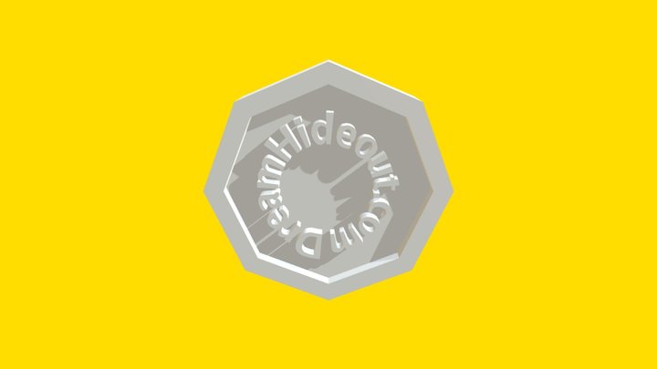 2 Sided Octagon w/Text 3D Model