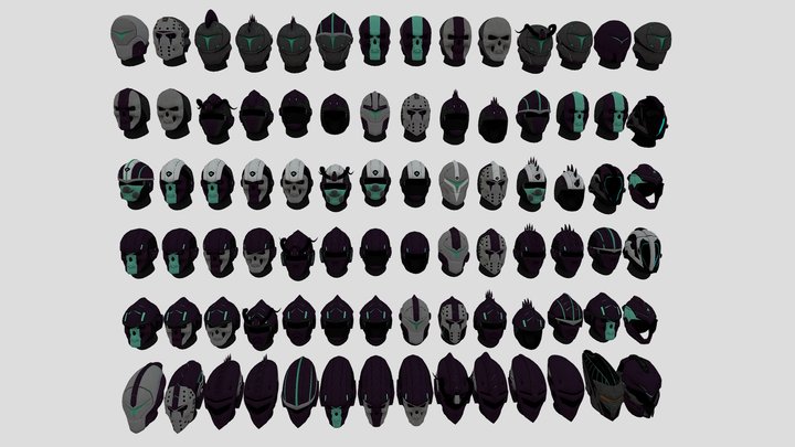 [ VS ] PlanetSide 2 Helmets 3D Model