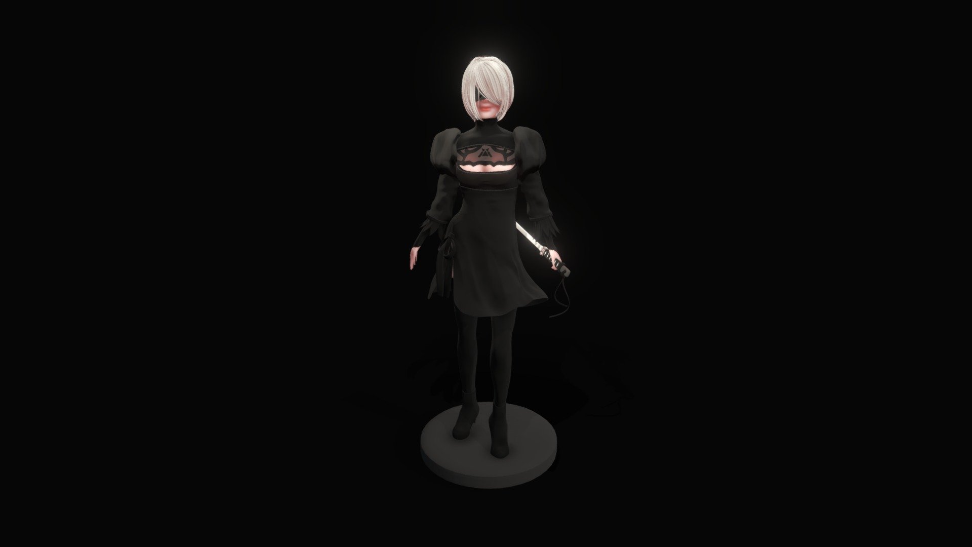 NieR: Automata 2B - 3D Model By Ardigg69 [15a3bc3] - Sketchfab