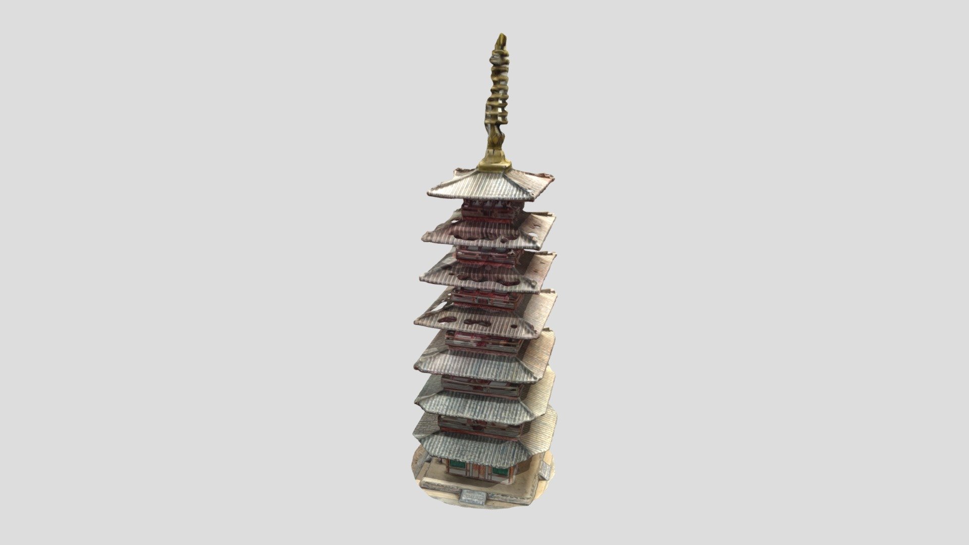 武蔵国分寺七重塔復元 - Download Free 3D model by AtsushiNoguchi (@atsushinoguchi) [15a51d5] 武蔵国分寺七重塔復元... 