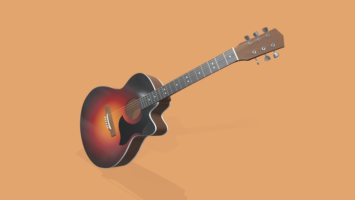 Acoustic Guitar 3D Model