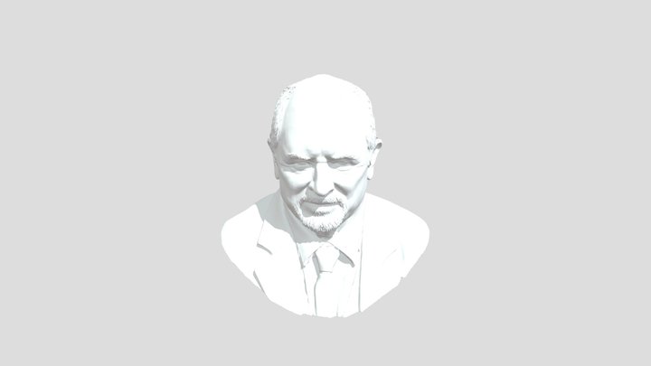 Man in Suit with Background Names 3D Model